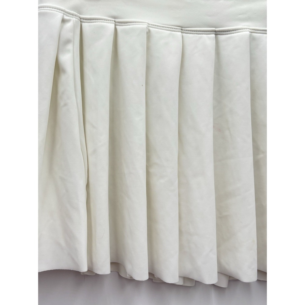 Wild Fable White Pleated Tennis Skirt Preppy Schoolcore Stretch‎ Mini L - Picture 7 of 9